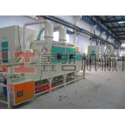 鑫哲-自動噴砂機，自動輸送式噴砂機，通過式噴砂機，通過式生產線